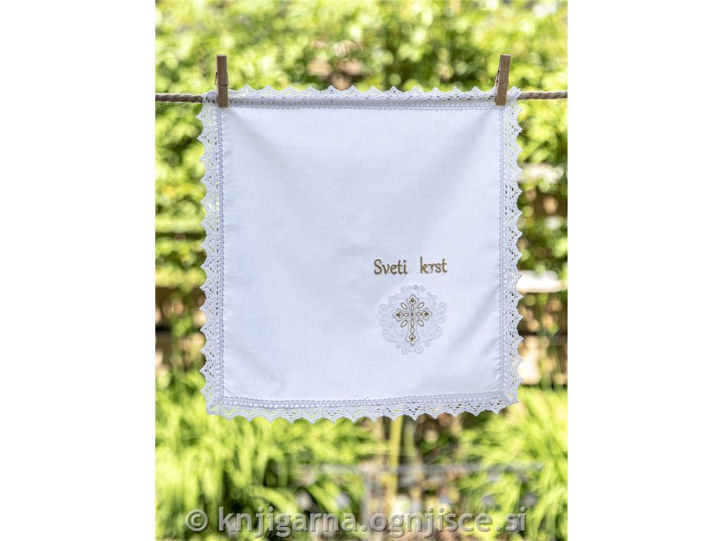 Krstni prtiček Zlat križ