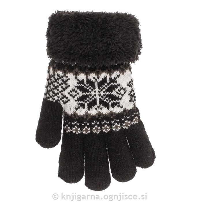 ROKAVICE OTROŠKE TOPLE - ČRNE