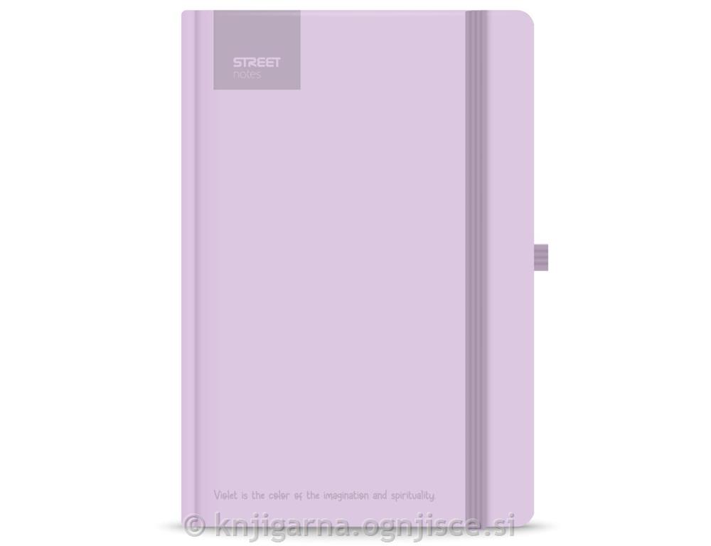 NOTES Z ELASTIKO PASTEL VIJOLA A5