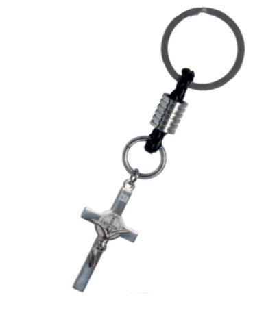 OBESEK KRIŽ SV. BENEDIKT KOVINA IN USNJE