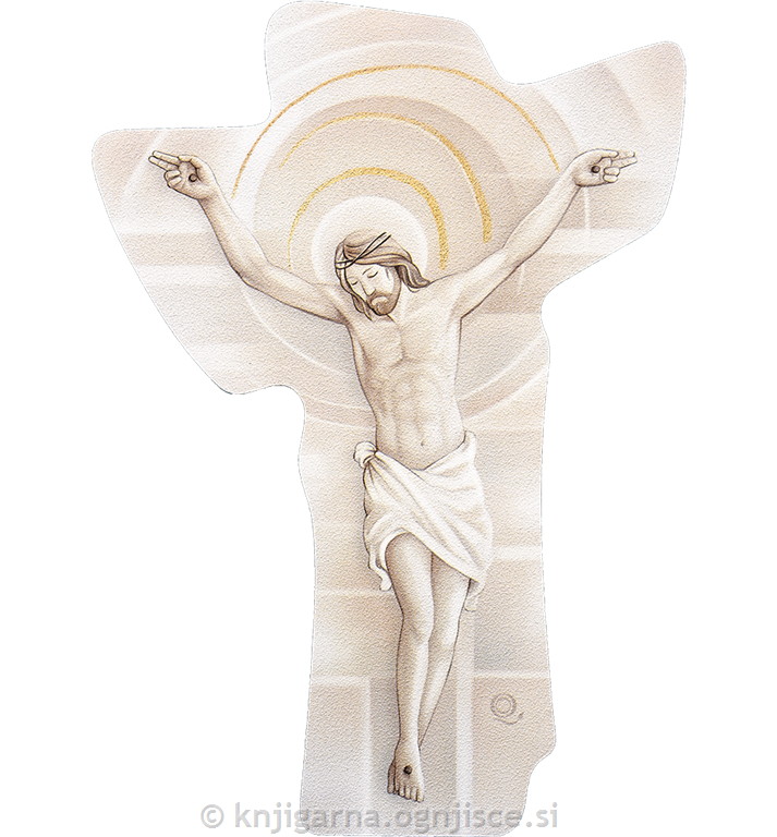 KRIŽ 17x27 cm NASLIKAN KRISTUS