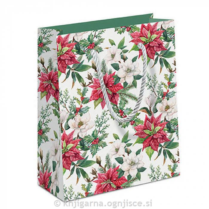 VREČKA DARILNA BOŽIČNO CVETJE