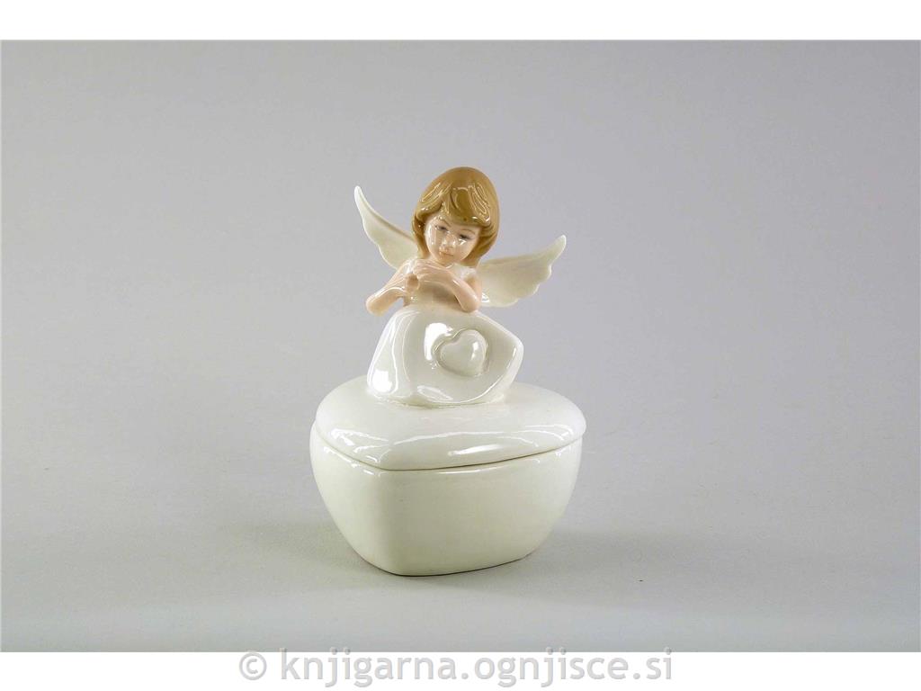 ŠATULJA ANGELČEK PORCELAN 11,5cm