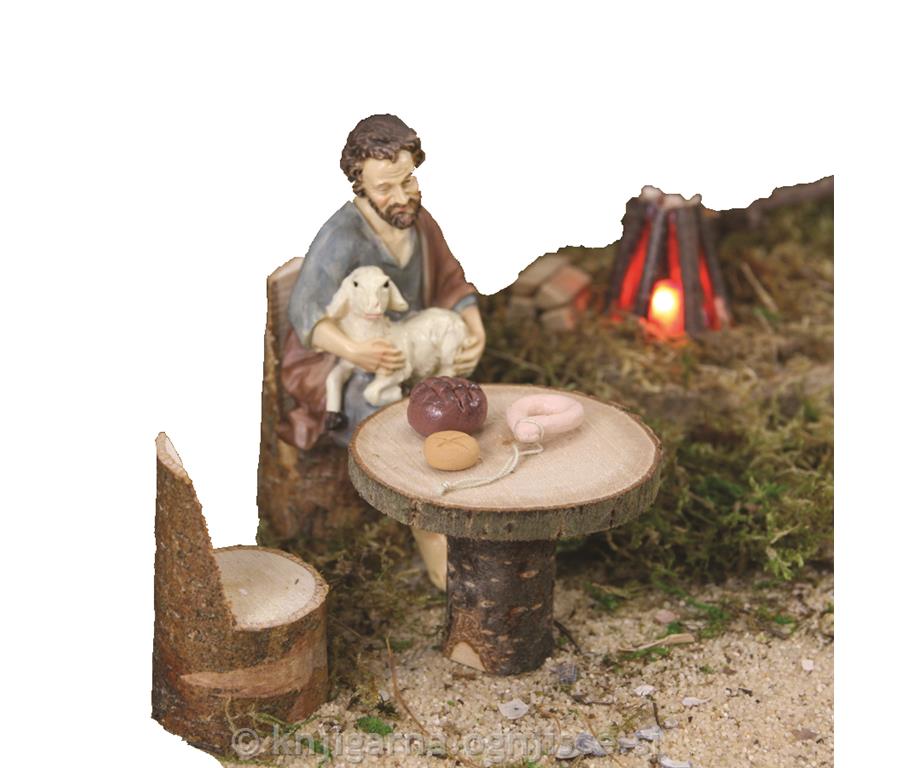 PASTIR SEDEČ Z OVČKO 9cm