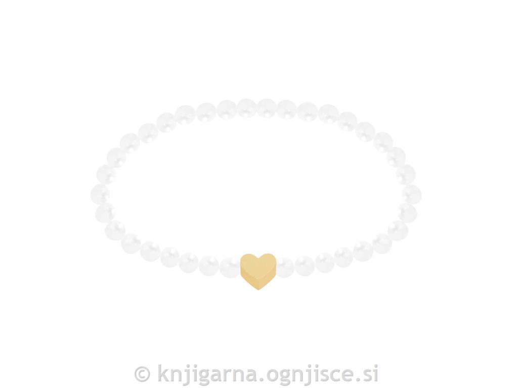 ZAPESTNICA PERLA zlato srce