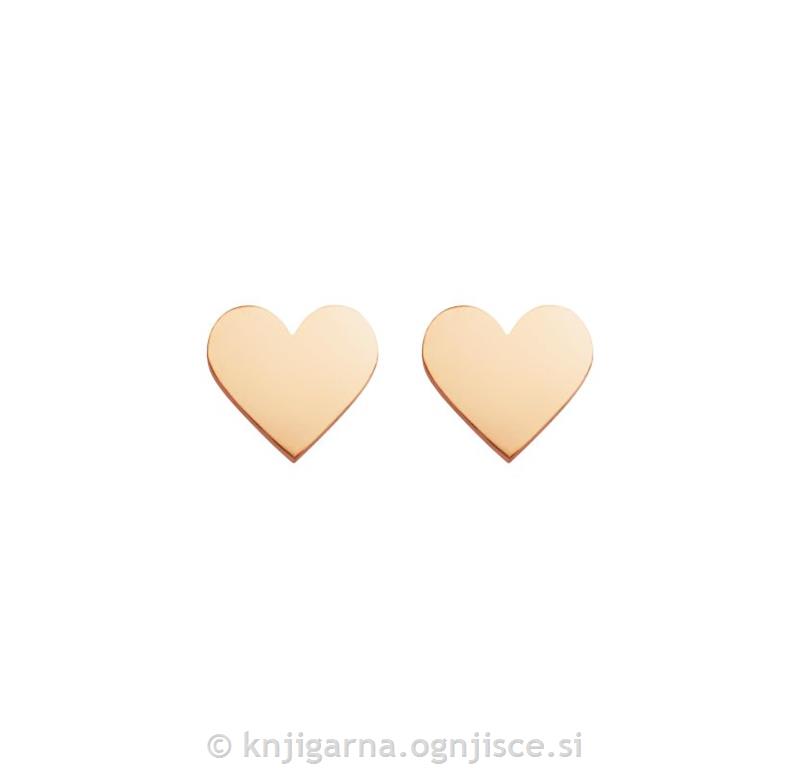 UHANI SRČKI ROŽNATO-ZLATI