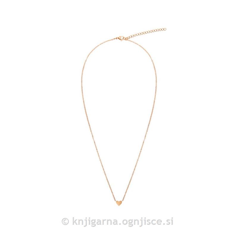 VERIŽICA SRCE ROŽNATO ZLATA