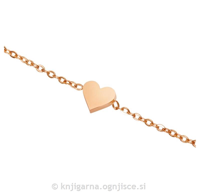 ZAPESTNICA SRCE ROŽNATO-ZLATO