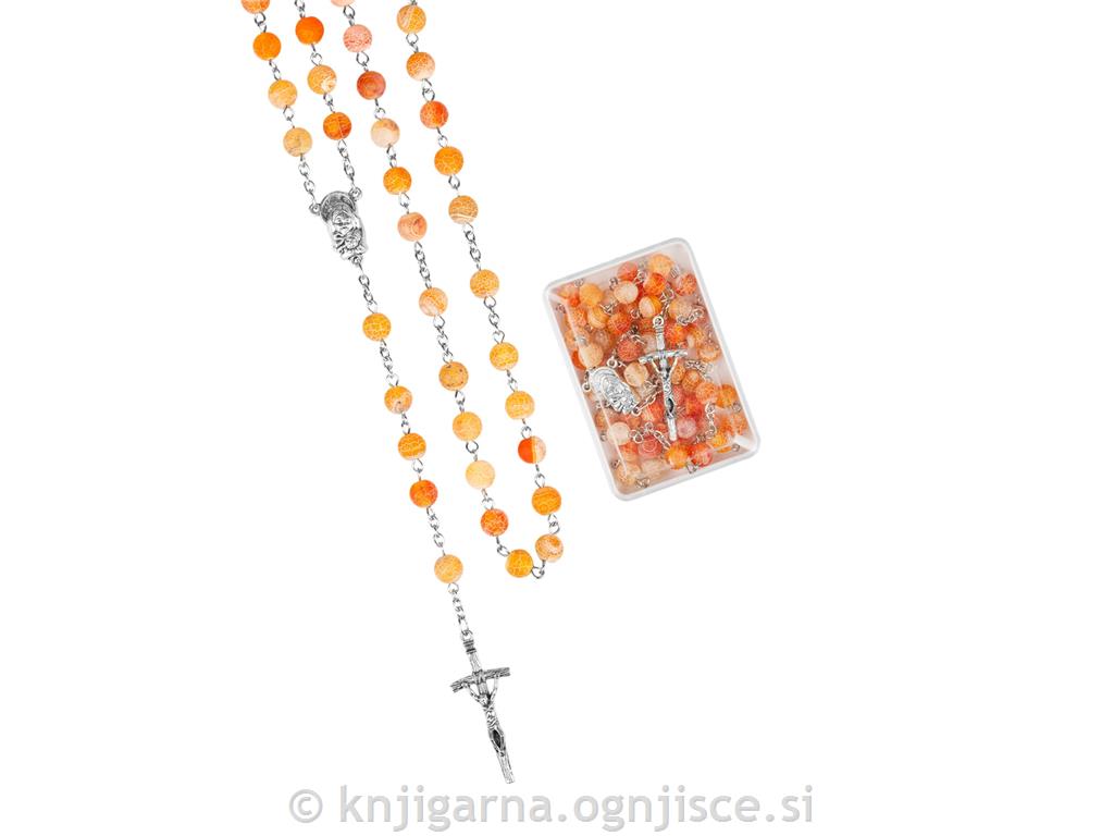 ROŽNI VENEC AHAT - ORANŽEN
