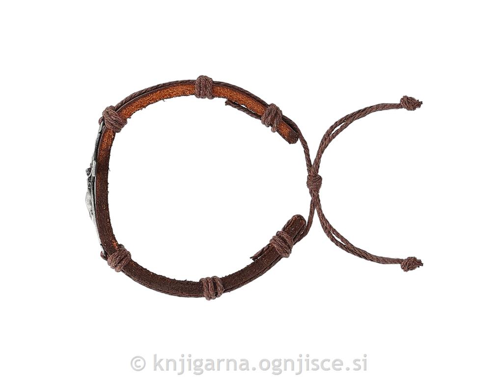 ZAPESTNICA KRIŽ SV.BENEDIKT USNJE-RJAVA