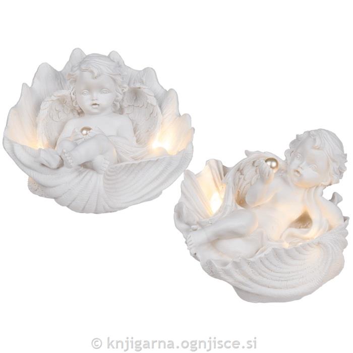 ANGEL Z BISEROM V ŠKOLJKI