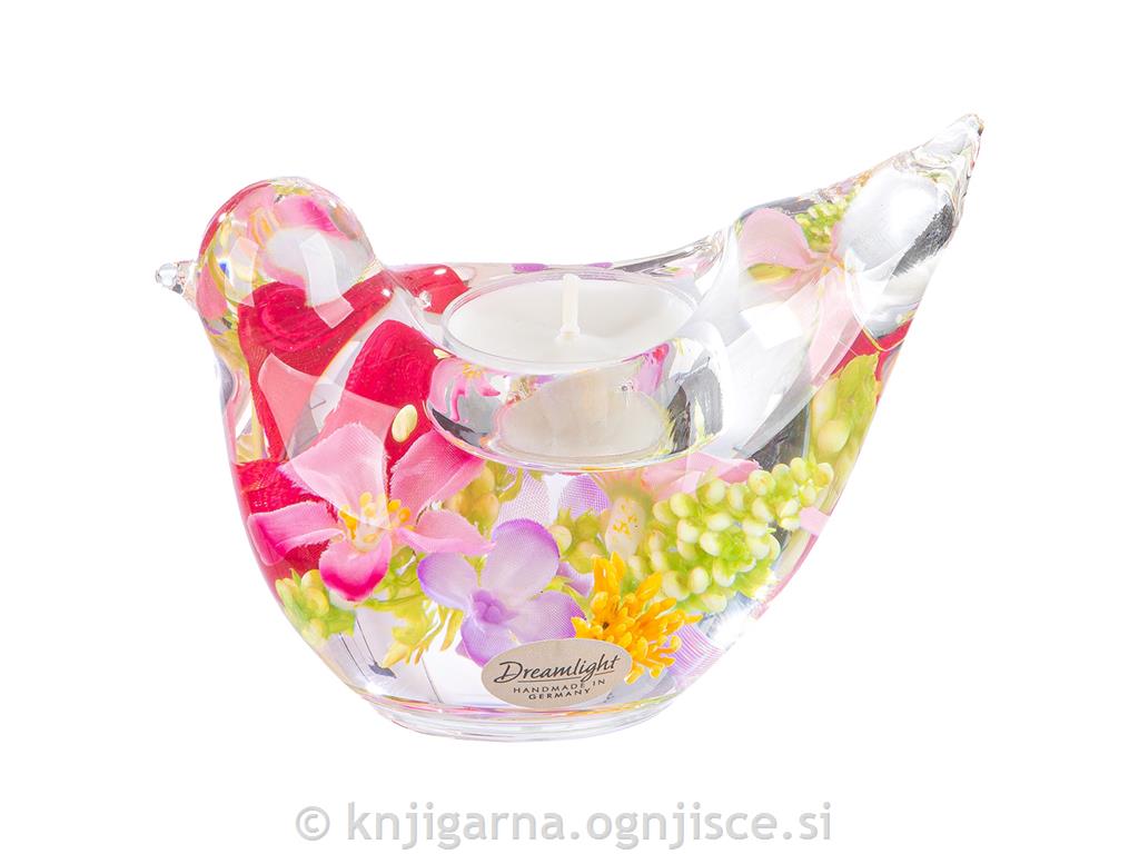 SVEČNIK PTICA V CVETJU - POMLAD