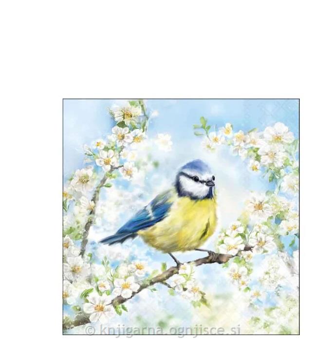 PRTIČKI NAMIZNI 25x25 SINIČKA V CVETJU