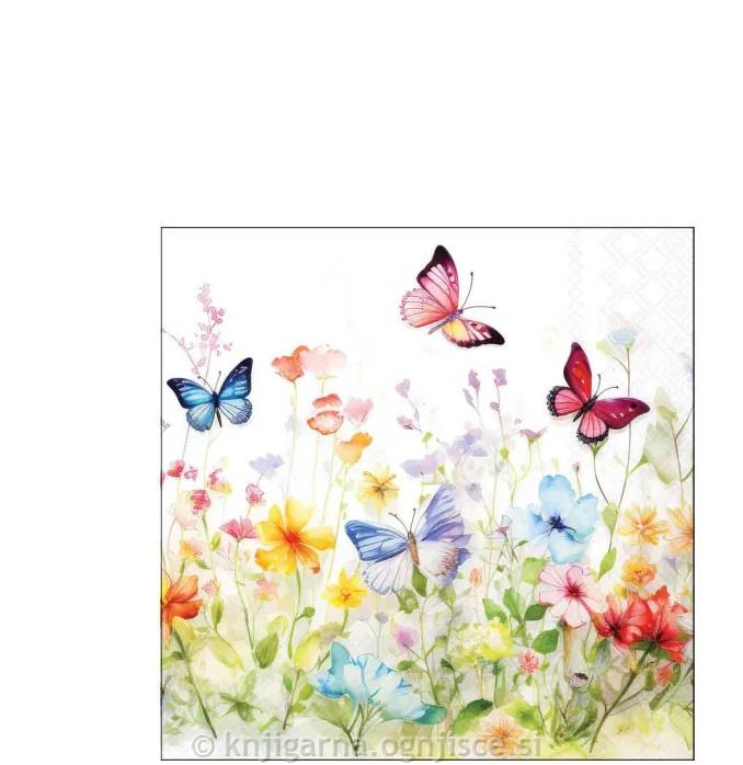 PRTIČKI NAMIZNI 25x25 METULJI NA POLJU