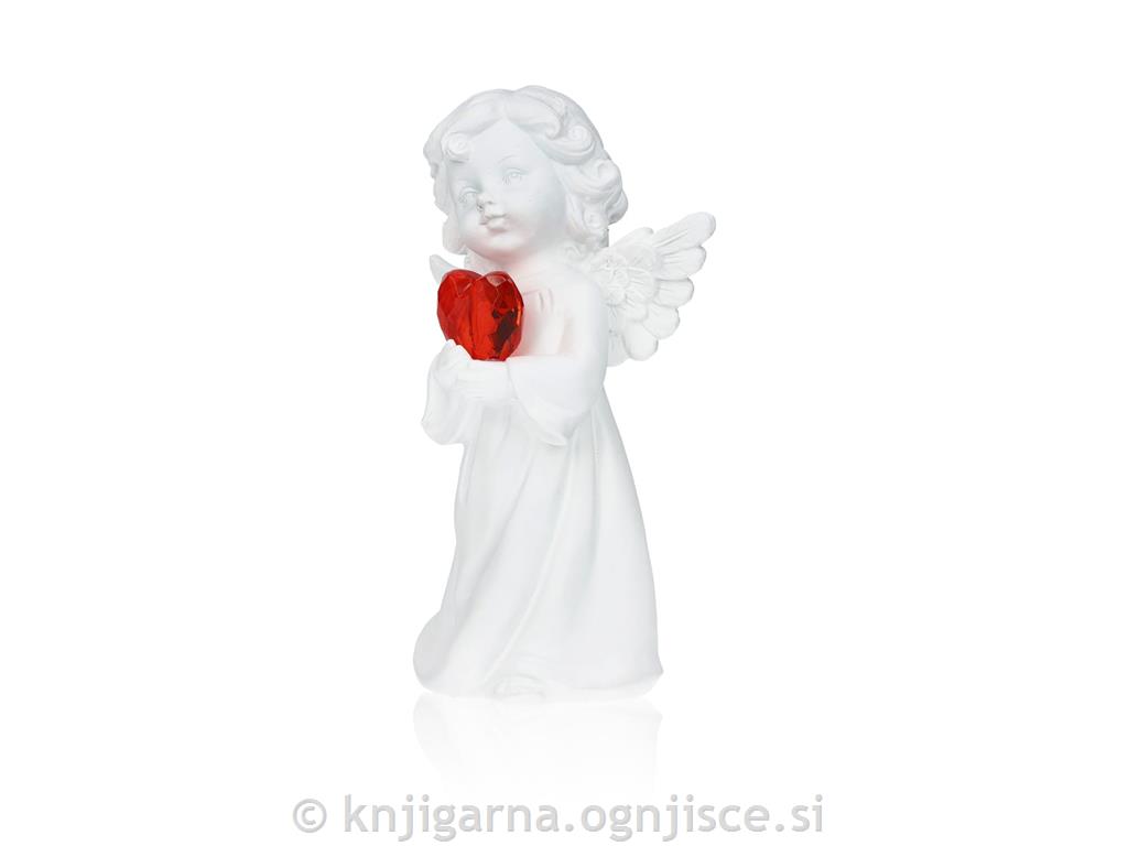 ANGEL BEL Z RDEČIM SRCEM 15cm