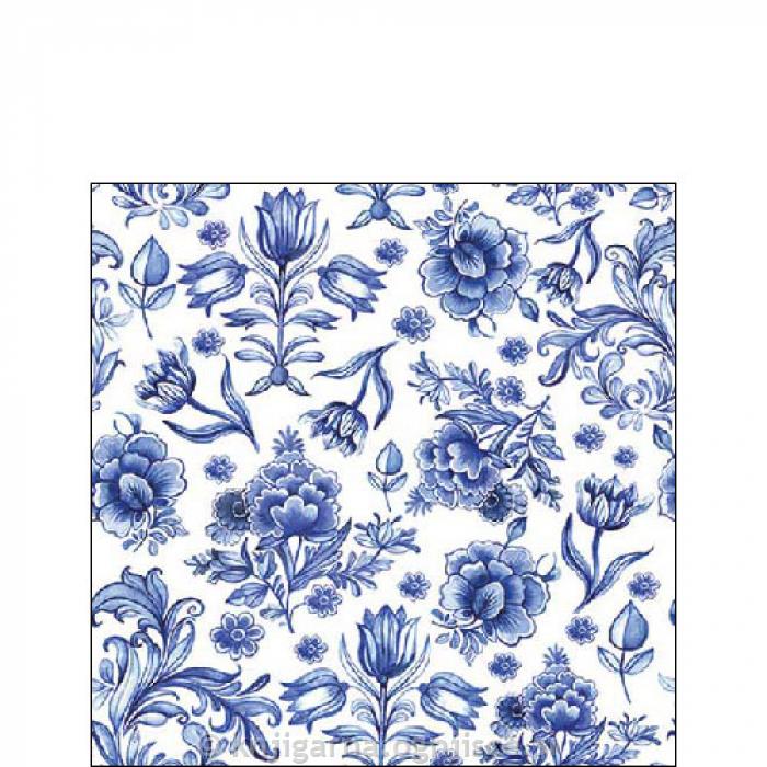PRTIČKI NAMIZNI 25x25 MODRO CVETJE