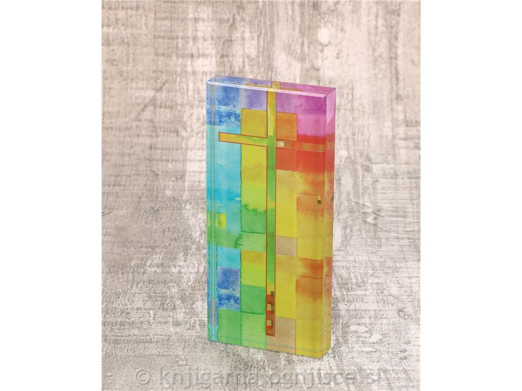 STEKLO KRIŽ BARVIT 6x13cm