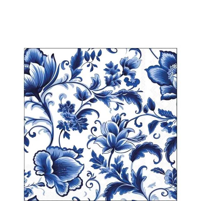 PRTIČKI NAMIZNI 25x25 DELFT MODRO CVETJE